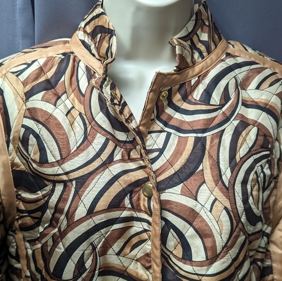 Silkland Silk Quilted Jacket Sz M - Picture 3 of 12